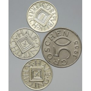 Rakousko, republika. ½ schilling 1924, 1925 (2x), 50 groš 1935