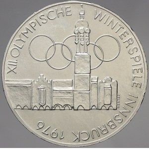 Rakousko, republika. 100 schilling Ag 1976 Olympiáda kostel
