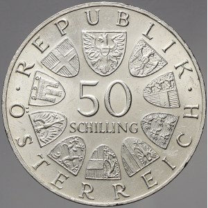 Rakousko, republika. 50 schilling Ag 1966 Nationalbank