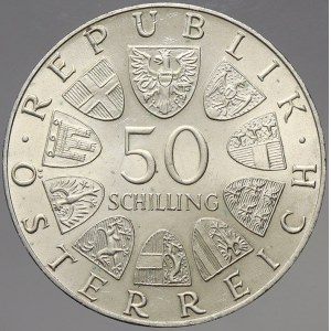 Rakousko, republika. 50 schilling Ag 1974 Gartenschau