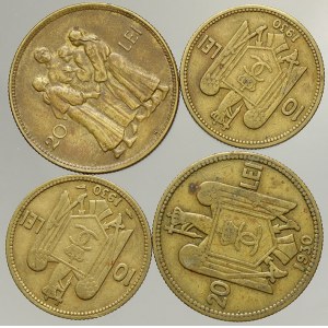 Rumunsko. Konvolut mincí 10 a 20 lei 1930 včetně 20 lei 1930 H Michal ( R )