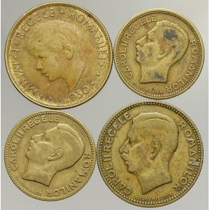 Rumunsko. Konvolut mincí 10 a 20 lei 1930 včetně 20 lei 1930 H Michal ( R )