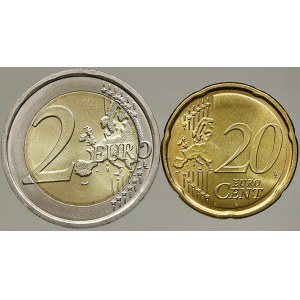 San Marino. 2 € 2016, 20 cent 2017. KM-486, 559