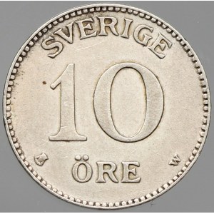 Švédsko. Gustav V. (1907-50). 10 öre 1919 WE. KM-780