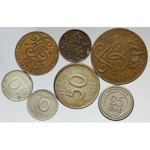 Švédsko. Konvolut mincí 20. století