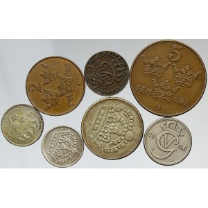 Švédsko. Konvolut mincí 20. století