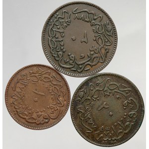 Turecko. 20 para 1861, 1864, 10 para 1864. KM-687, 701, 700