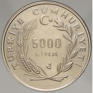 Turecko. 5000 lir 1991 Y. Emre. KM-1005