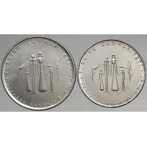 Turecko. 5 lira 1977 + 2 ½ lira 1977, obě FAO