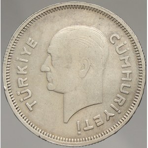 Turecko. 1 lira 1938. KM-866