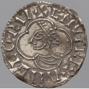 Velká Británie. Knut Veliký (1018-1035). Penny (1,12 g), minc. Londýn, mincmistr Eadwig, typ Quaterfoil. Sear-1157