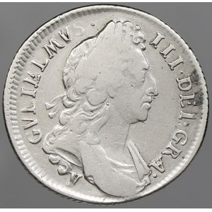 Velká Británie. Vilém III. (1694-1702). 1 shilling 1696 Y, minc. York. KM-485.7
