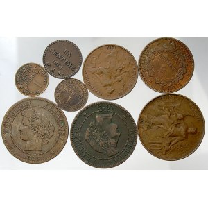 Konvoluty. Francie - konvolut francouzských mincí 1851-1917