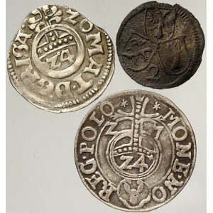 Konvoluty. Konvolut 3 mincí: Chur 2 fenik 1692-1722, Polsko poltorak, kiprový 1/24 tolar 1620