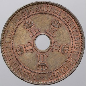 Belgické Kongo. 5 centimes 1888. KM-3