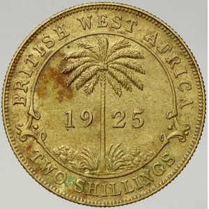 Britská západní Afrika. Jiří V. (1910-36). 2 shilling 1925. KM-13b