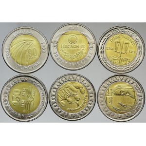 Egypt. 1 libra 2020-2022. 6 příležitostných librových mincí