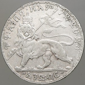 Etiopie. Menelik III. (1889-1913). 1 birr EE 1892. KM-19. dr. škr., n. hr.