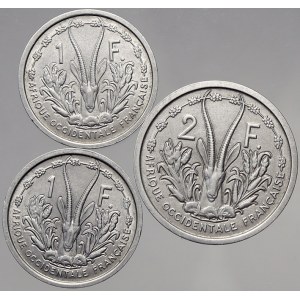 Francouzská západní Afrika. 2 frank 1958, 1 frank 1948. KM-4, 3