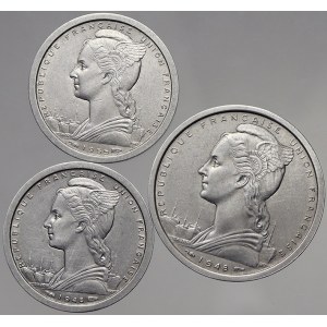 Francouzská západní Afrika. 2 frank 1958, 1 frank 1948. KM-4, 3