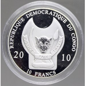 Kongo. 10 frank 2010 centurion, plexi pouzdro. KM-202