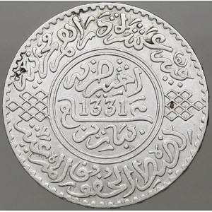 Maroko. Yusuf (1912-27). 1 rial (10 dirham) AH 1331. KM-33. n. hr.