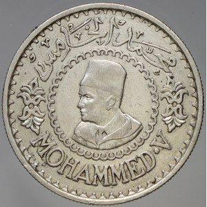 Maroko. Mohammed V. (1927-62). 500 frank AH 1376/1956. Y-54