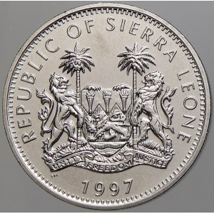 Sierra Leone. 1 dollar 1997 zlatá svatba. KM-59