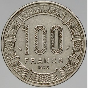 Středoafrická republika. 100 frank 1974. KM-7