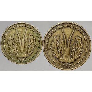 Togo. 25 frank 1957, 10 frank 1957. KM-8, 9