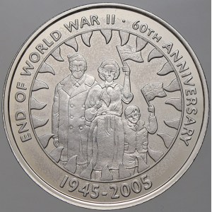 Falklandské ostrovy. 50 pence 2005 konec II. sv. války. KM-UC129