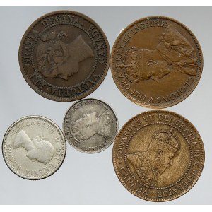 Kanada. Konvolut 5 mincí 1859-1960