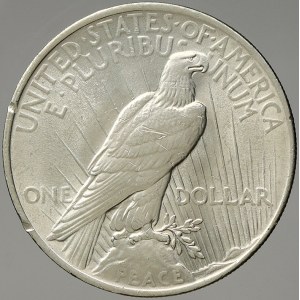 USA. 1 dollar 1923 mírový. dr. hry., dr. škr.