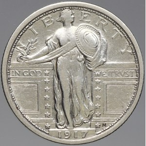 USA. ¼ dollar 1917