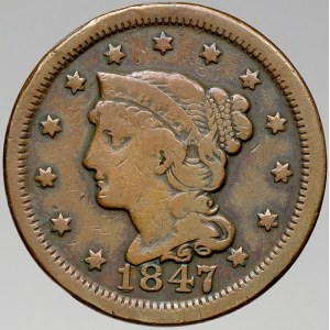 USA. 1 cent 1847