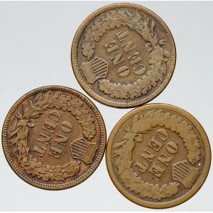 USA. 1 cent 1881, 1883, 1884