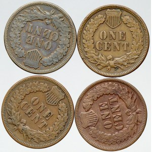 USA. 1 cent 1887, 1888, 1889, 1990
