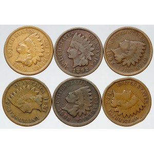 USA. 1 cent 1891, 1892, 1893, 1894, 1895, 1896