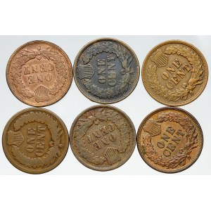 USA. 1 cent 1897, 1898, 1899, 1900, 1901, 1902