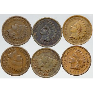USA. 1 cent 1897, 1898, 1899, 1900, 1901, 1902