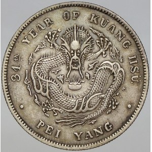 Čína – Ch-Hli. Arzenál Pei Yang. 1 dollar rok 31 (1904). Y-73