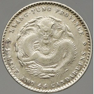Čína – Kwang-Tung. 20 cash 1890-1908. KM-201