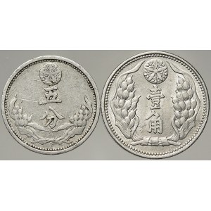 Čína - Japonská okupace. Mandžusko. 10 cent 1942, 5 cent 1940. Y-12, 11
