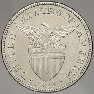 Filipíny. 50 centavos 1919 S. KM-171
