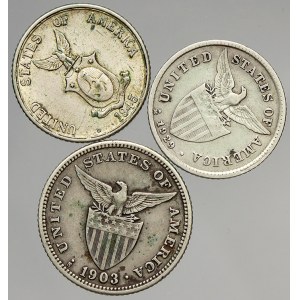 Filipíny. 20 cent 1903, 1929, 1945 D
