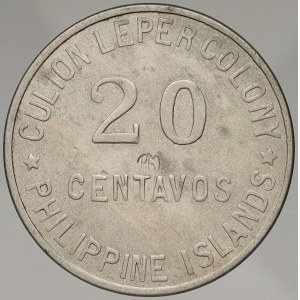 Filipíny - ostrov Culion. 20 c. 1922 pro leprosária. koroze