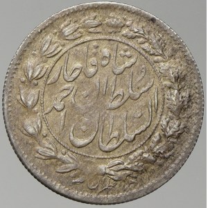 Írán. Sultan Ahmad Shah (1909-25). 1 shahi AH 1329/1911, minc. Teherán. KM-1031
