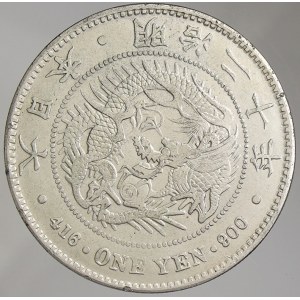 Japonsko. 1 yen r. 20 (1880). Y-A25.3
