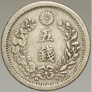 Japonsko. 5 sen 1875/8- Y-22.