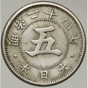 Japonsko. 5 sen r. 24 (1891). KM-Y-19